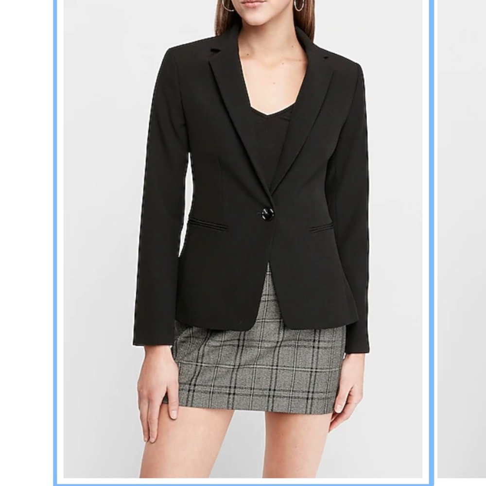 Express Soft Collar One Button Blazer - image 1